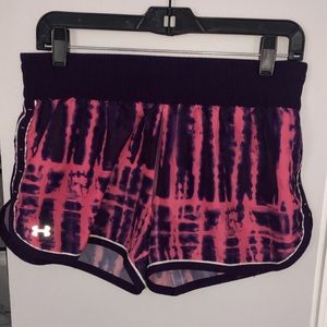 Under Armour pink and purple running shorts